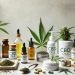 CBD-Öl und Hanfprodukte 20 Ein Foto, das die Verwendung von CBD- und Hanfprodukten zur Gesundheitsförderung zeigt. Verschiedene CBD-Öle, Cremes und Kapseln sind neben Hanfblättern und Hanfsamen in einer sauberen, minimalistischen Umgebung mit einem einfachen, neutralen Hintergrund dargestellt. Das Bild hebt den natürlichen Ursprung und die Vielfalt der Produkte hervor. Es ist kein Text im Bild enthalten.